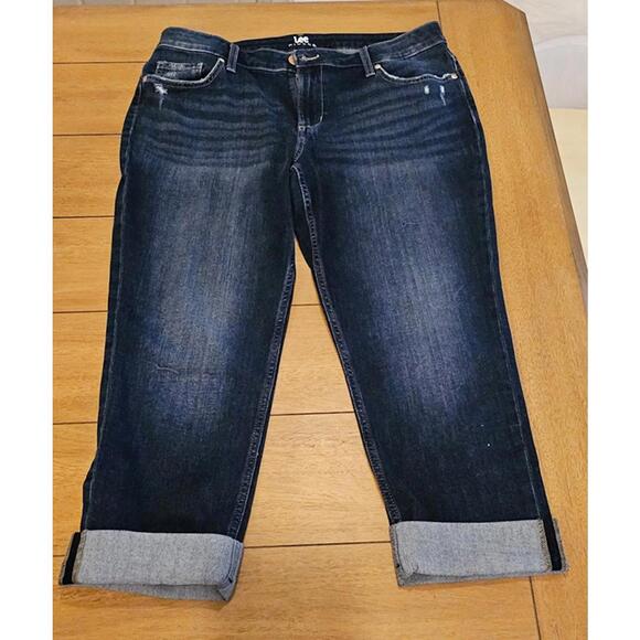 Riders by Lee Indigo womens Modern Collection Denim Skinny Cuffed Capri Size 14 - Picture 1 of 3